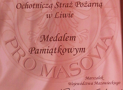 Medal Pro Masovia dla OSP Liw