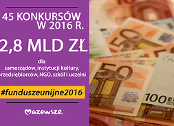 infografika 45 konkursów w 2016 r.,  2,8 mld zł.
