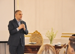 Waldemar Pawlak na konferencji