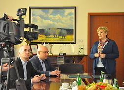 Członek zarządu Elżbieta Lanc omówiłą bieżącą sytuację w służbie zdrowia na Mazowszu