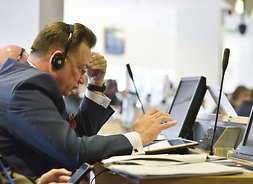 Marszalek Adam Struzik podczas posiedzenia komisji CIVEX w Europejskim Komitecie Regionów