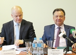 Podpisanie umowy RPO WM - na zdjęciu marszałek Adam Struzika i prezydent miasta Płock Andrzej Nowakowski