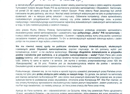 scan listu otwartego do prezesa PIS Jarosława Kaczyńskiego