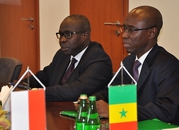 Ambasador Amadou Dabo i radca ambasady Samba Gueye