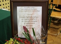 zdjęcie przedstawia Medal Pamiątkowy „Pro Masovia” dla szkoły w Łaskarzewie (dyplom)