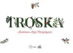 Plakat reklamowy akcji, w centrum napis TROSKA.