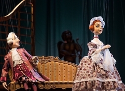 La serva padrona - marionetki podczas przedstawienia.