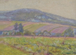 zdjęcie obraz B. Kuźmińskiego, Góra Chrobrego w Sudetach, 1948, olej, płótno, 54x64 cm