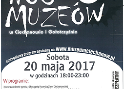 ulotka muzeum szlachty mazowieckiej w Ciechanowie