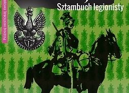 Plakat zapraszający na imprezę z rysunkiem ułana na koniu i orzełkiem z munduru