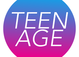 Znak graficzny projektu Teen-Age w postaci koła z napisem „Teen-Age”
