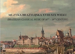 Plakat zapraszający na imprezę z widokiem Starego Miasta w Warszawie – reprodukcją obrazu Canaletta