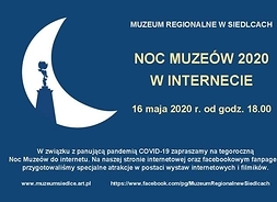 Plakat w formie graficznej z programem Nocy Muzeów 2020