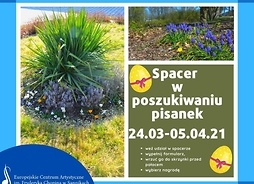 Plakat zawierający dwa zdjęcia z roślinami rosnącymi w parku
