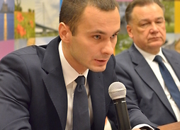 Przemawia Marcin Wajda, p.o. Dyrektora Departamentu Rozwoju Regionalnego i Funduszy Europejskich