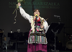 Maria Siwiec podczas gali w Teatrze Dramatycznym w Płocku