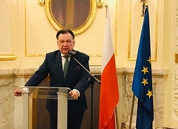 przemawia marszałek Adam Struzik, wiceprezes Związku Województw Rzeczpospolitej Polskiej