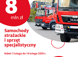 infografika: 8 mln zł na samochody strażackie i sprzęt specjalistyczny