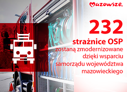 232 strażnice OSP zostaną zmodernizowane dzięki wsparciu samorządu województwa mazowieckiego